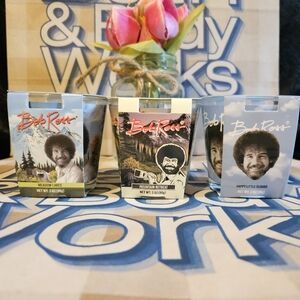 NWT Bob Ross Single Wick Scented Candle Set